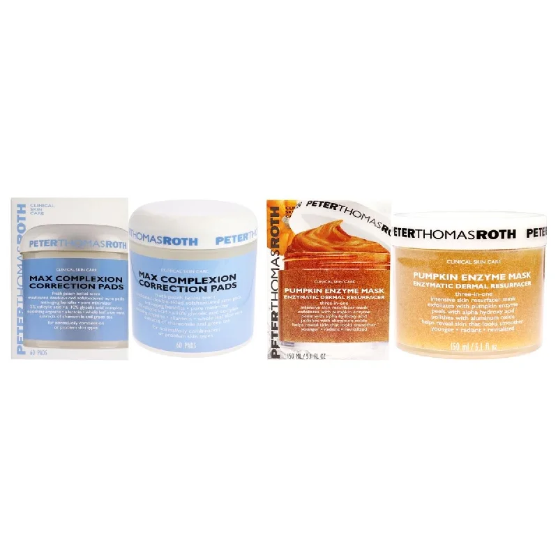 Peter Thomas Roth  2 Piece Max Complexion Correction Pads & Pumpkin Enzyme Mask Kit for Unisex