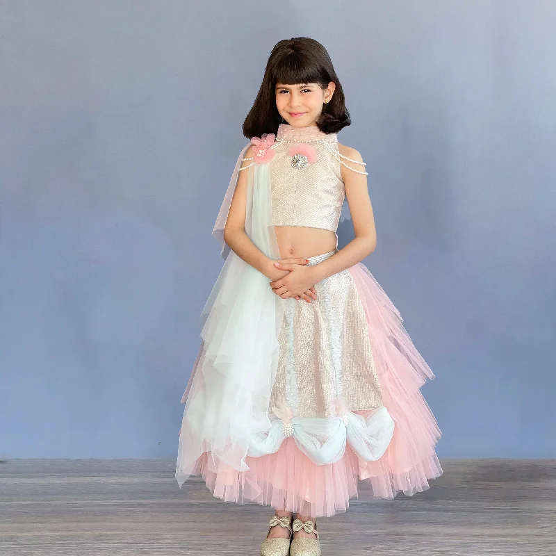 Pre-Order: Kiddie brocade ghaghra choli