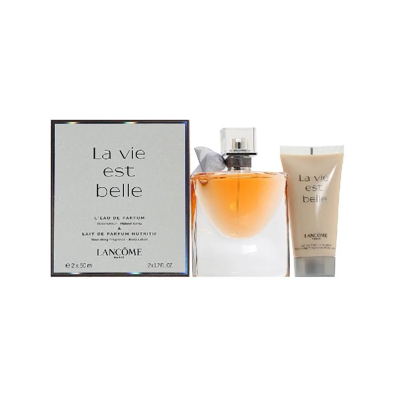 Lancome  1.7 oz La Vie EST Belle EDP Spray & 1.7 oz Body Lotion