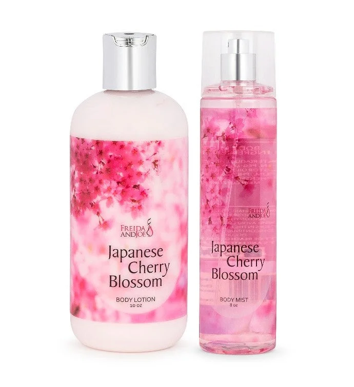 Japanese Cherry Blossom Fragrance Body Lotion and Body Mist Spray Set