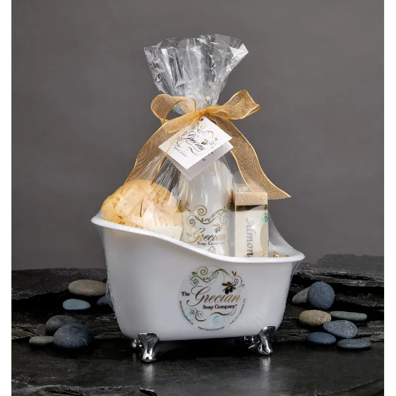 Greciansoap  Almond Bath Tub Gift Set