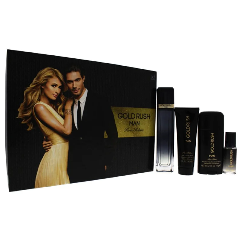 Paris Hilton  4 Piece Mens Gold Rush Man Gift Set