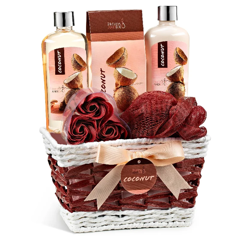 Bath Gift Set for Women - Coconut Spa Gift Basket