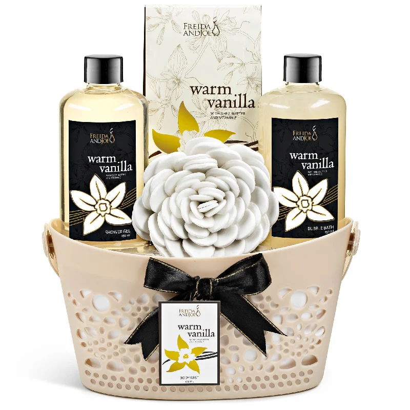 Warm Vanilla Bath & Body Gift Set for Men and Women