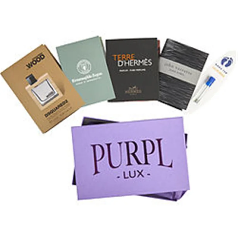 Purple Lux Subscription Box for Men  Gift Set by He Wood Terre D Hermes Hang Ten California John Varvatos Dark Rebel & Ermenegildo Zegna Acqua Di Bergamotto for Men