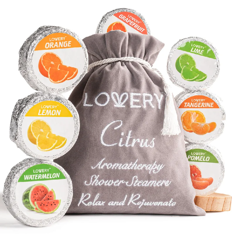 Essential Oil Shower Steamer Vaporizing Shower Tablets - 7 Shower Bombs - Citrus Flavors