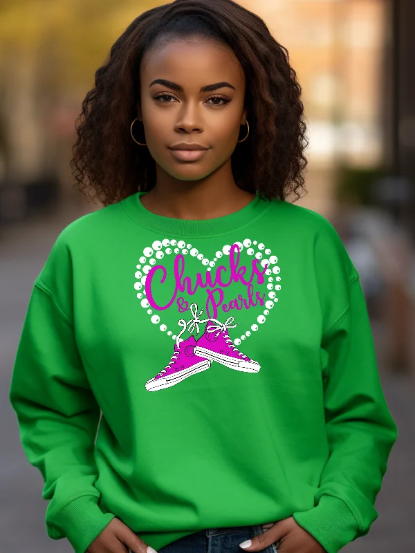 Chucks & Pearls Crewneck Sweatshirt