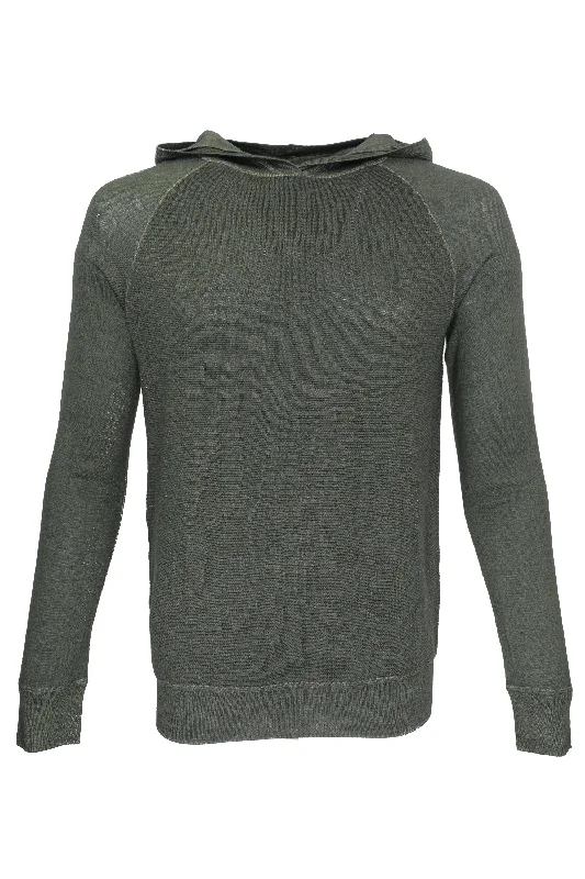 Robert Barakett Newbury Merino Hooded Sweater Olive