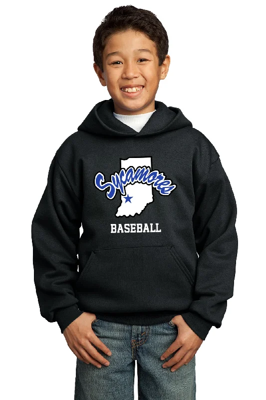 Port & Company® Youth Sycamores Baseball Core Fleece Hooded Sweatshirt