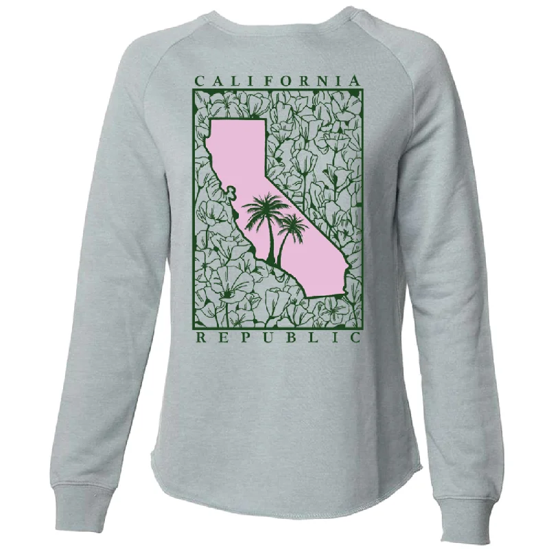 California Pink Poppies Super Soft Crewneck Sweater