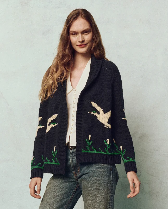 The Bird Lodge Cardigan. -- Navy