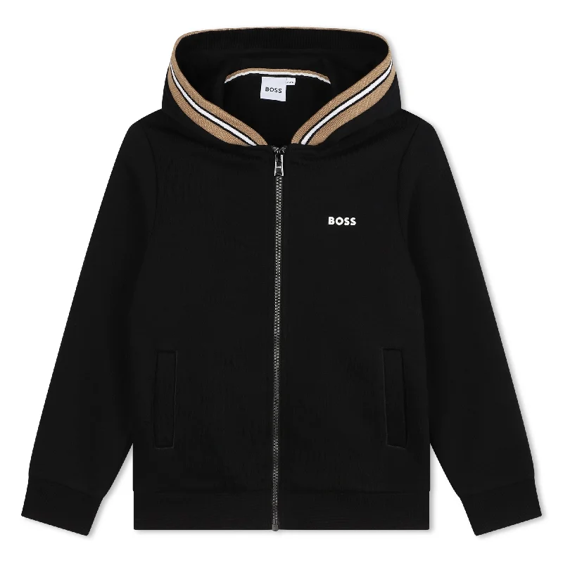 Boys Striped Zip Up Hoodie