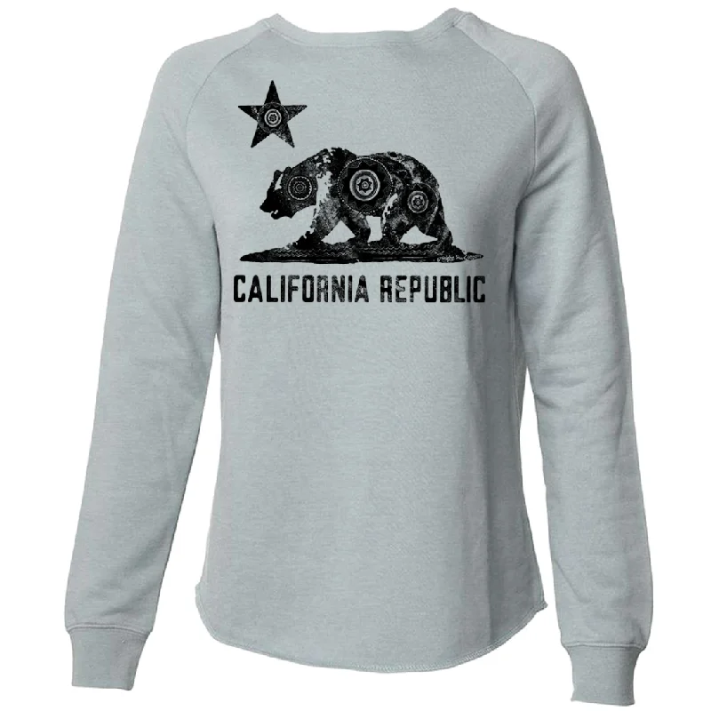 California Chumash Mandala Black Print Super Soft Crewneck Sweater