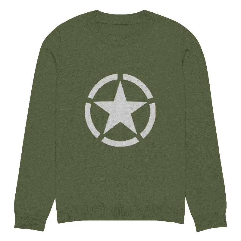 WW2 Circled Star Knitted Sweater