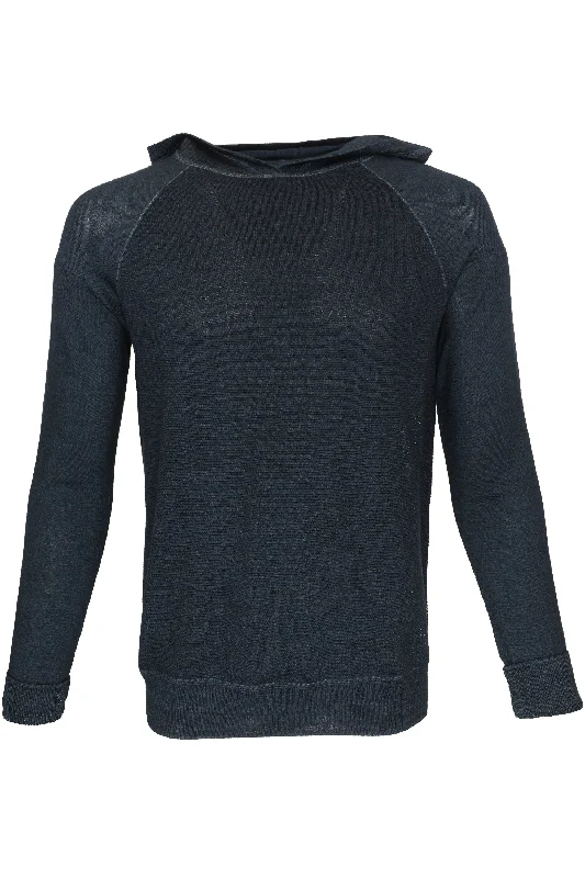 Robert Barakett Newbury Merino Hooded Sweater Navy