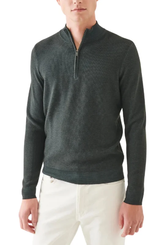 Merino Textured Quarter Zip