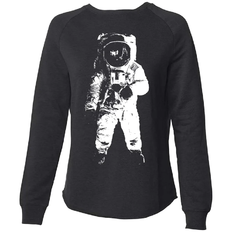 Space Astronaut Man on The Moon Super Soft Crewneck Sweater