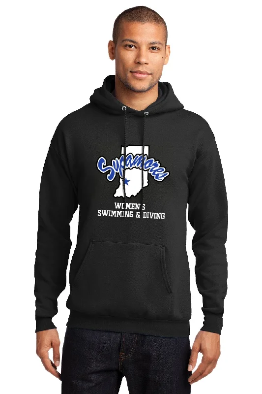 Port & Company® Sycamores Women's Swimming & Diving Essential Fleece Hooded Sweatshirt