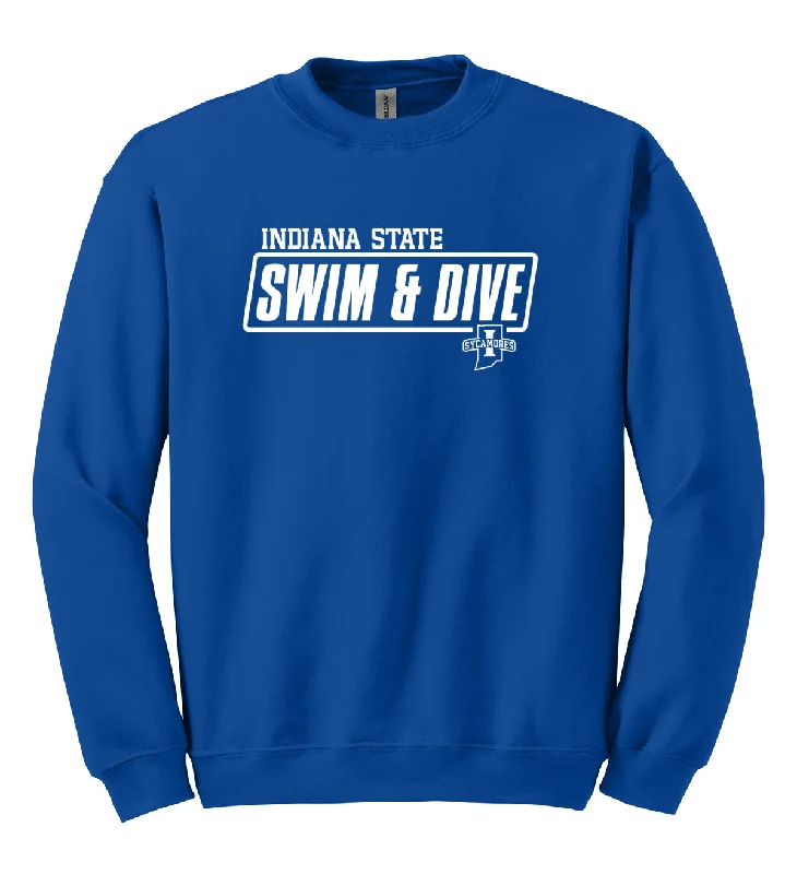 Gildan® Unisex Big Text Crewneck - Swim & Dive