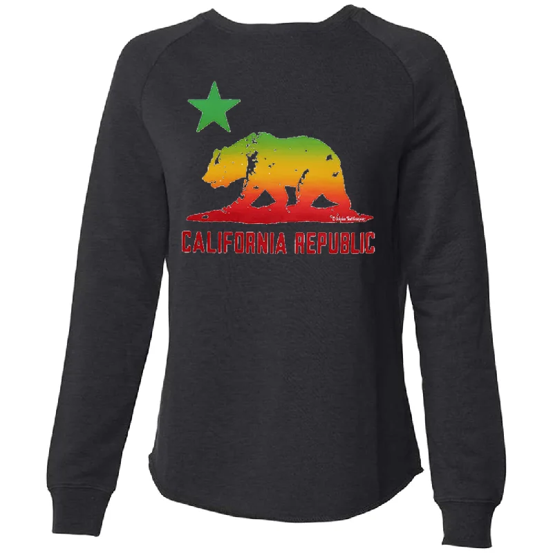 Rasta Bear Flag Silhouette Super Soft Crewneck Sweater