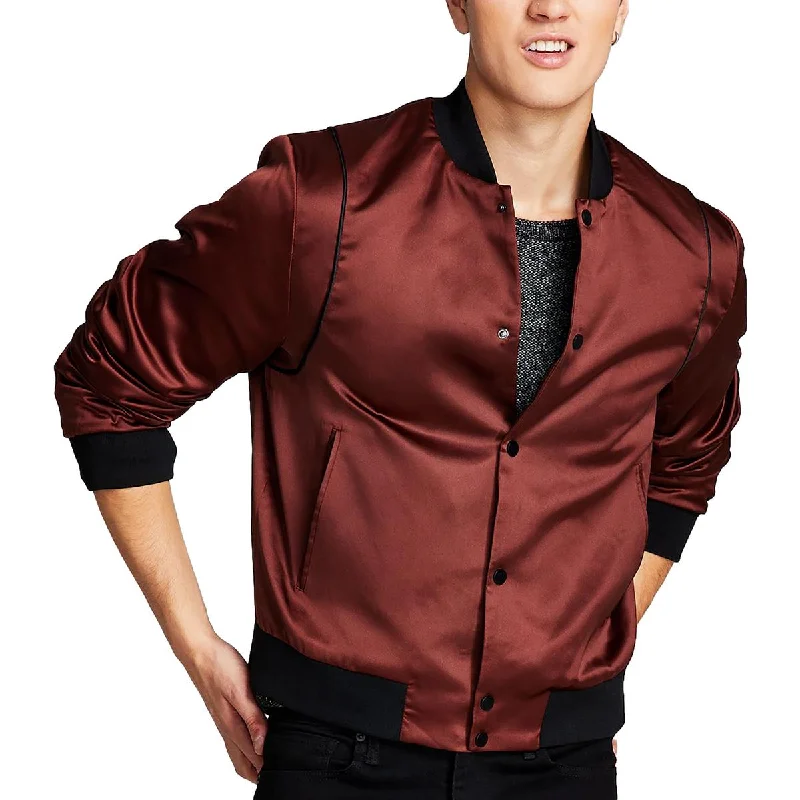 And Now This Mens Satin Dressy Bomber Jacket