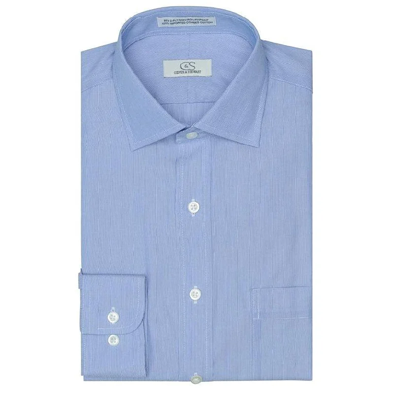 Cooper & Stewart Non-Iron Fine Line Stripe Button Down