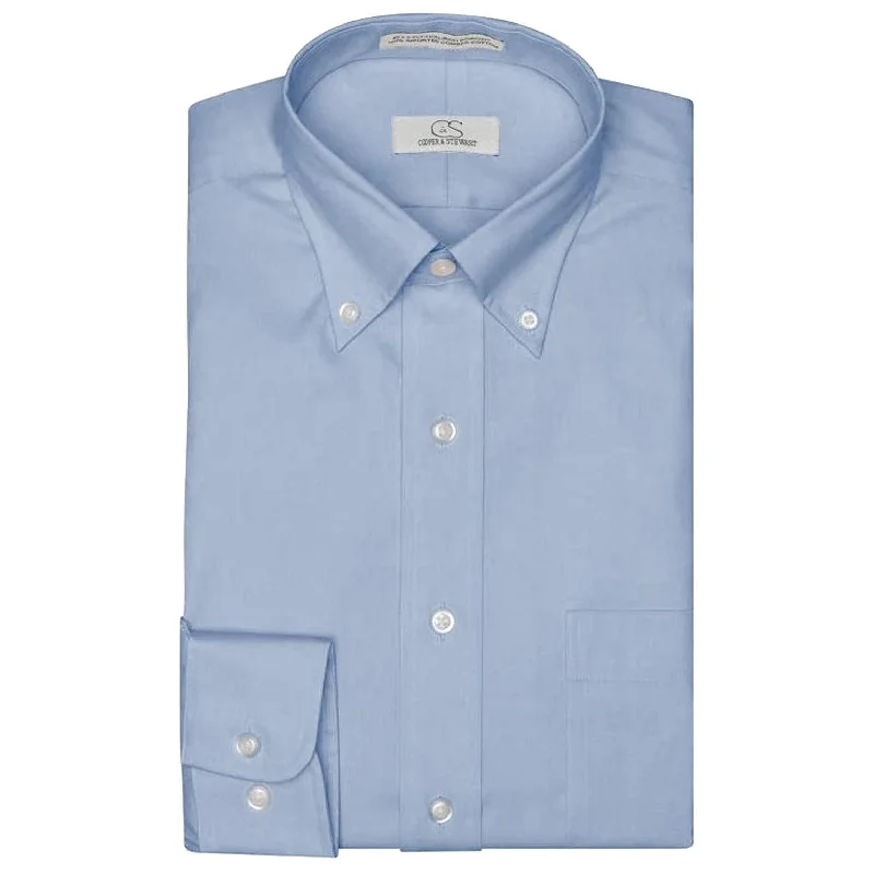 Cooper & Stewart Non-Iron Pinpoint Button Down Blue