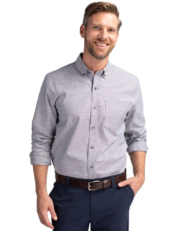 Cutter & Buck Stretch Oxford Dress Shirt Charcoal