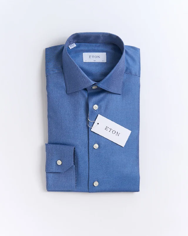 Melange Solid Slim Shirt