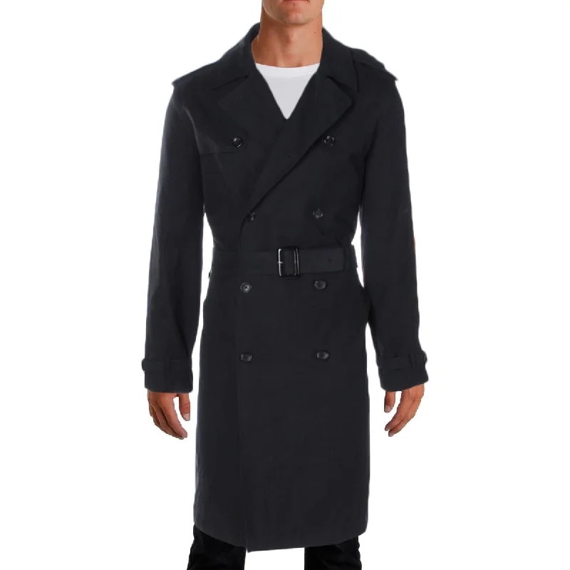 London Fog Men's Plymouth Twill Belted Double Breasted Trench Coat