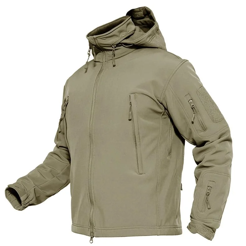 Military Fleece Soft Shell Tactical Waterproof Army Jackets for Men