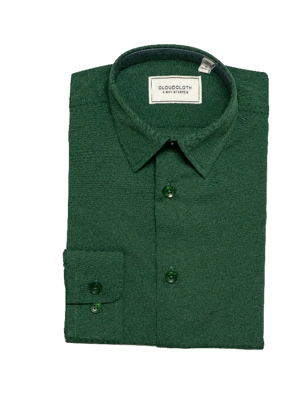 MSH9801 Hunter green- 4Way Stretch Shirt. Available in 17 Colors!