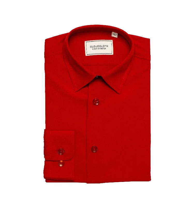 MSH9801 Red 4Way Stretch Shirt. Available in 17 Colors!