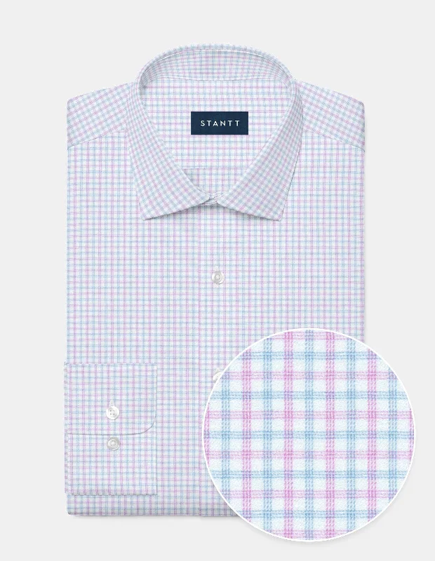 Performance Lilac and Sky Blue Stacked Check