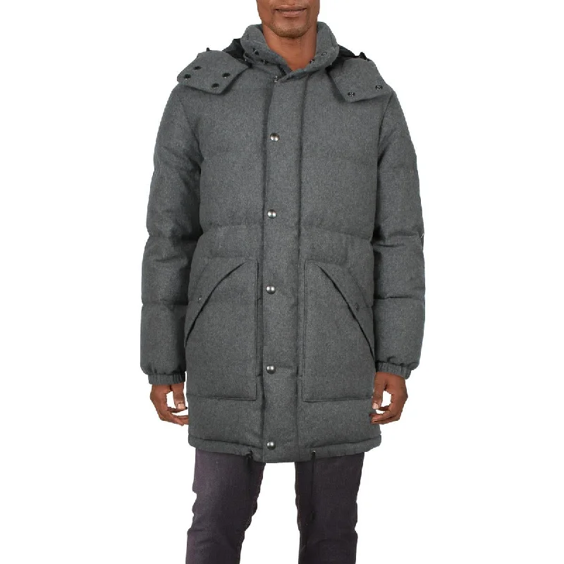 Polo Ralph Lauren Mens Boulder Heathered Quilted Down Coat