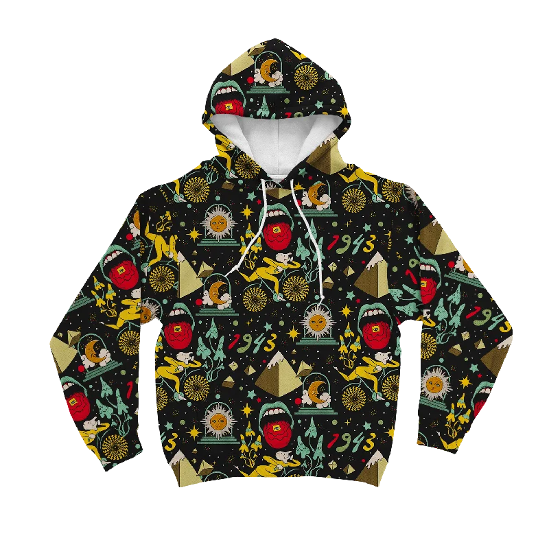 Bicycle Day Pattern All Over Print Unisex Hoodie