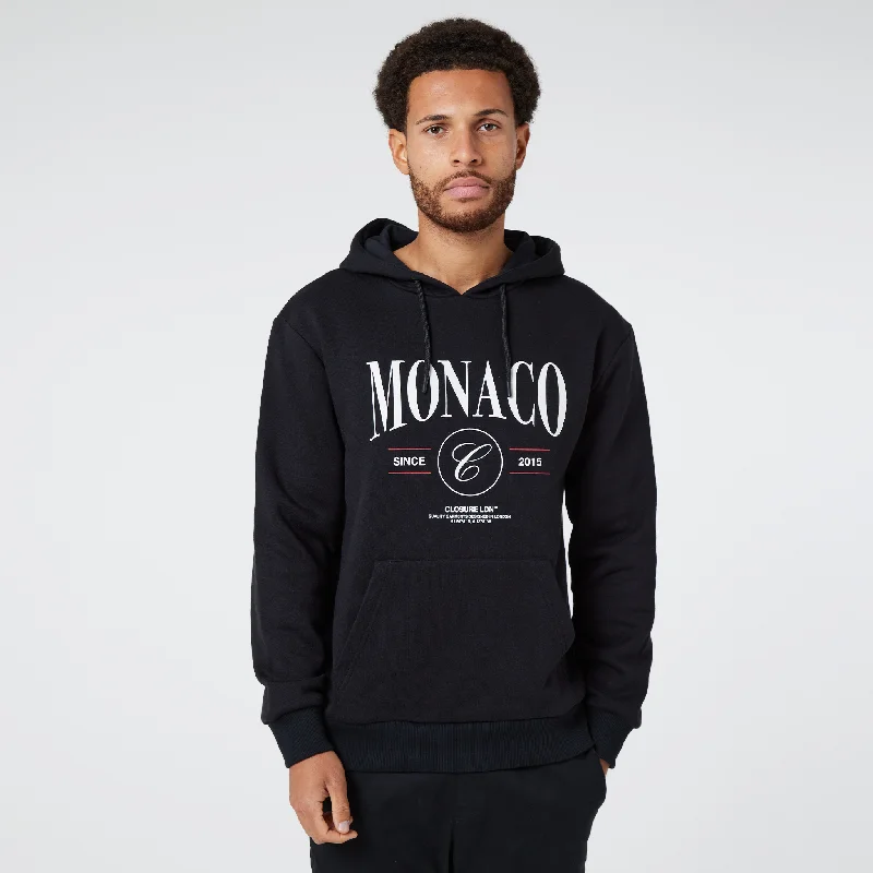 Monaco Emblem Hoodie | Black