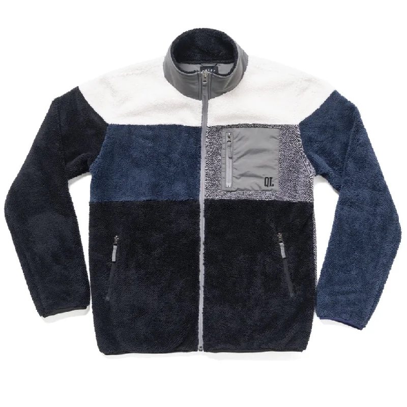 Quiet Life Block Polar Fleece Jacket Black/Navy