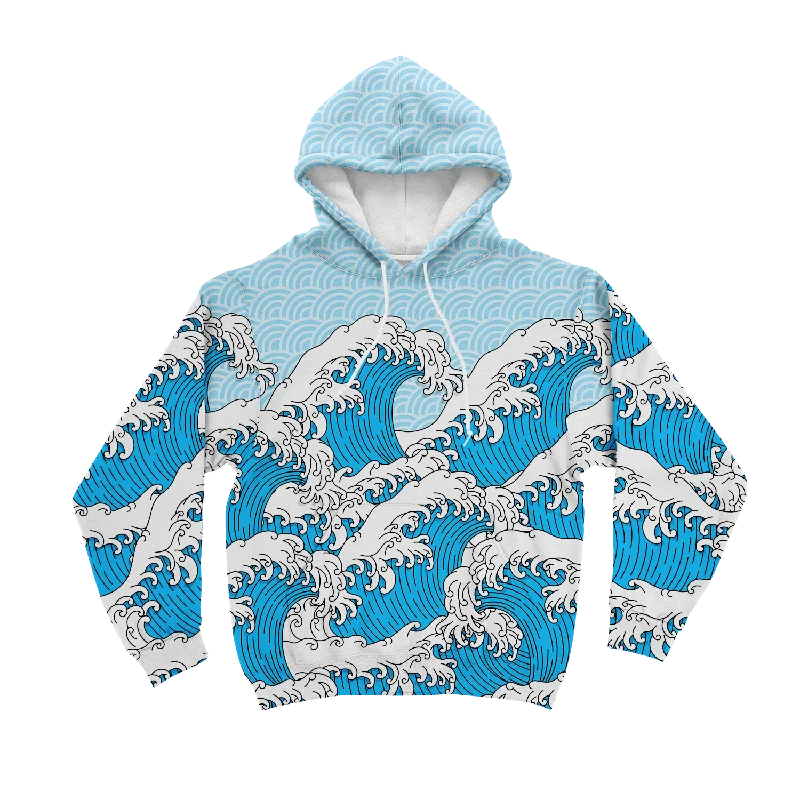 Retro Waves All Over Print Unisex Hoodie