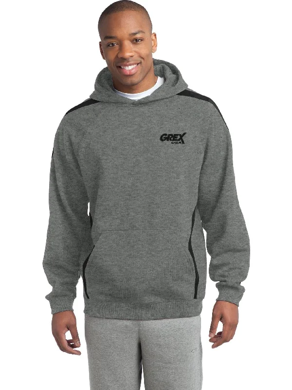 Sport-Tek Sleeve Stripe Pullover Hooded Sweatshirt