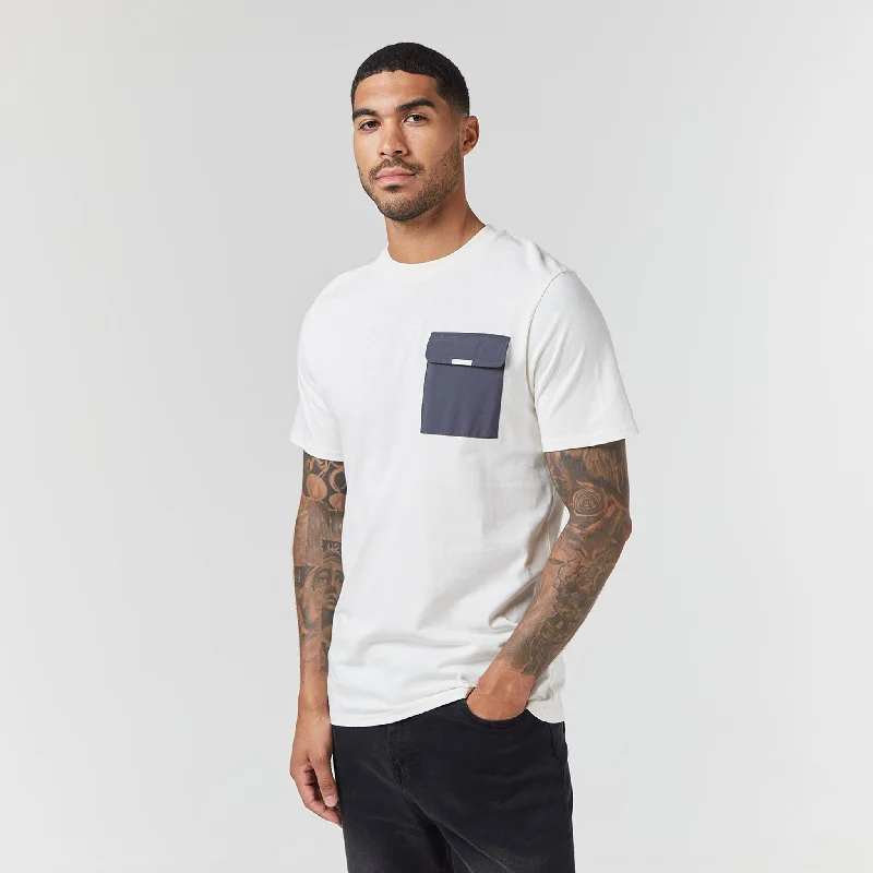 Tech Nylon Pocket T-Shirt | Off White Charcoal