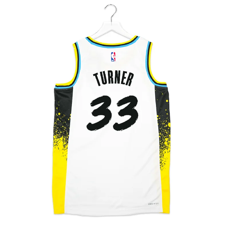 Adult Indiana Pacers #33 Myles Turner 24-25' CITY EDITION Swingman Jersey in White by Nike