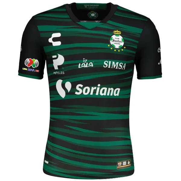 Charly Santos Laguna Away Jersey w/ Liga MX Patch 22/23 (Green/Black)