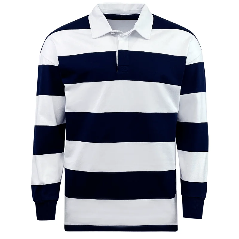 Classic Long Sleeve Hooped Rugby Jersey