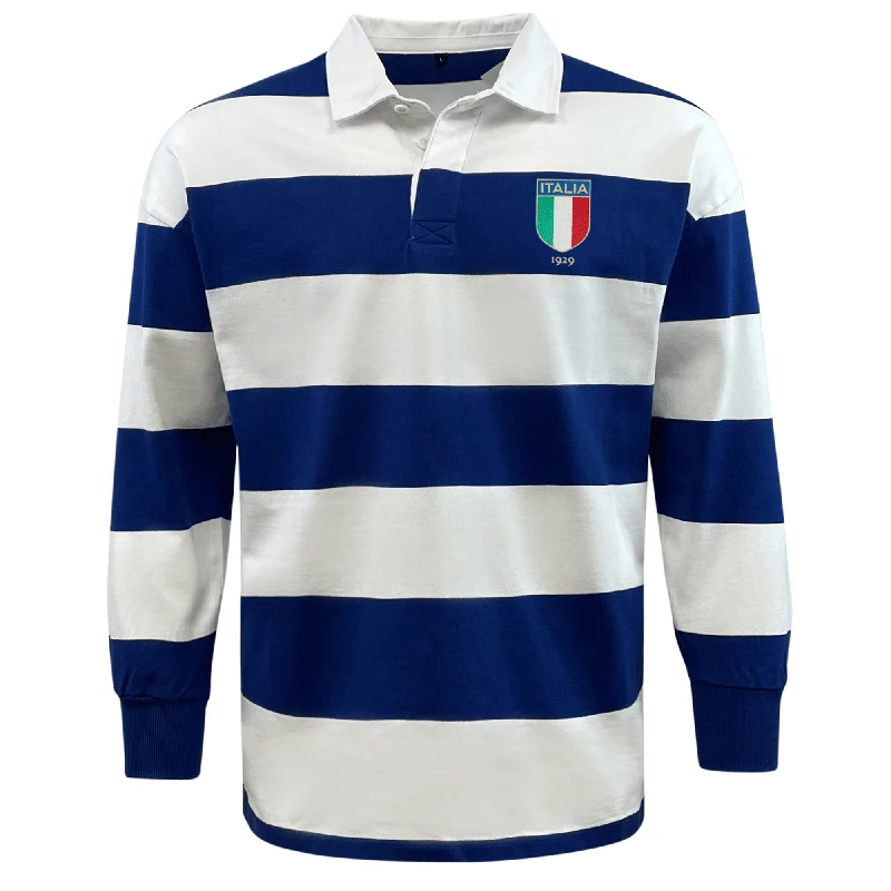 Nations of Rugby Italy Vintage Hooped Classic Jersey