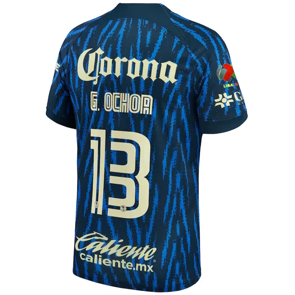 Nike Club America Guillermo Ochoa Away Jersey w/ Liga MX Patch 22/23 (Armory Navy/Lemon Chiffon)