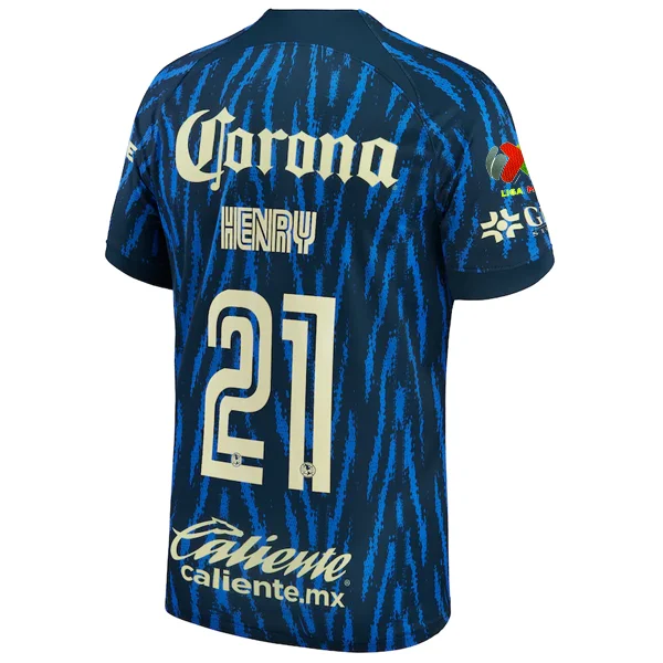 Nike Club America Henry Martin Away Jersey w/ Liga MX Patch 22/23 (Armory Navy/Lemon Chiffon)