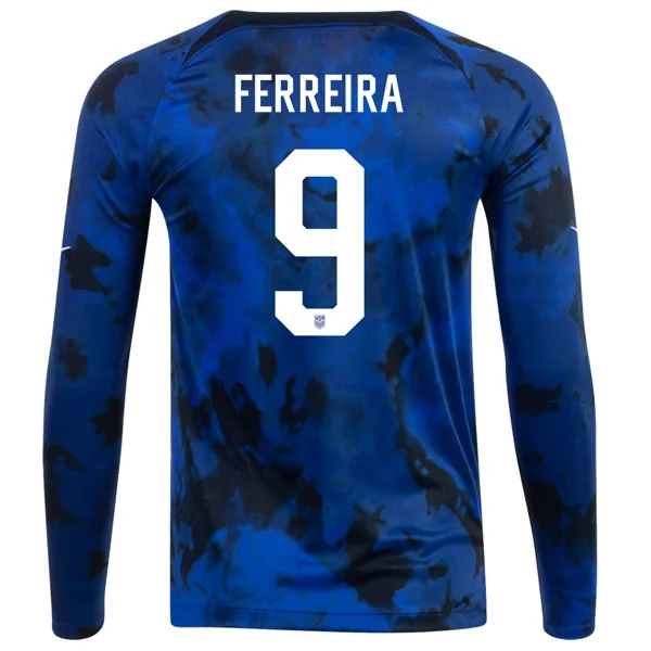 Nike United States Jesus Ferreira Long Sleeve Away Jersey 22/23 (Bright Blue/White)