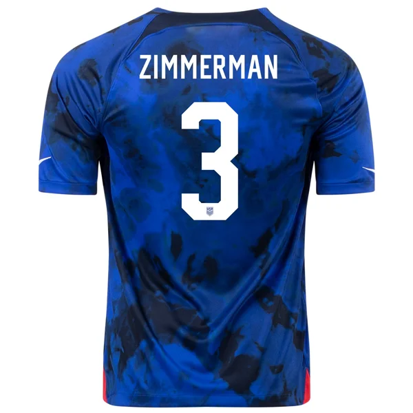 Nike United States Walker Zimmerman Away Jersey 22/23 (Bright Blue/White)