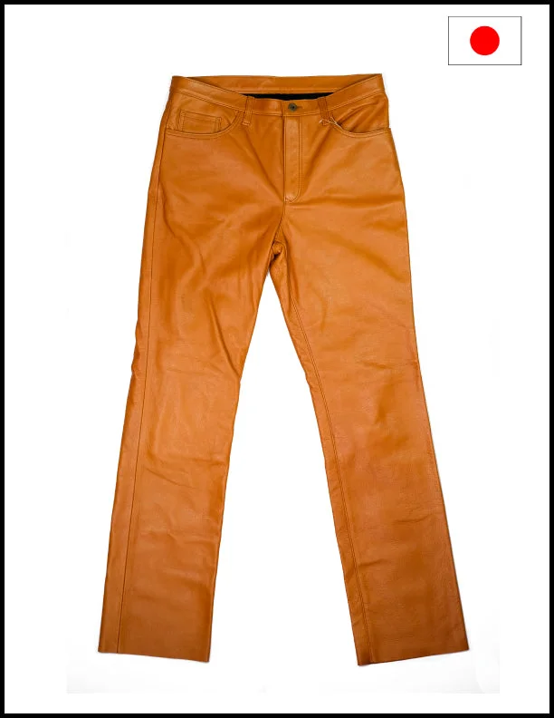 The Shop Vancouver Camel Steerhide Leather Pants